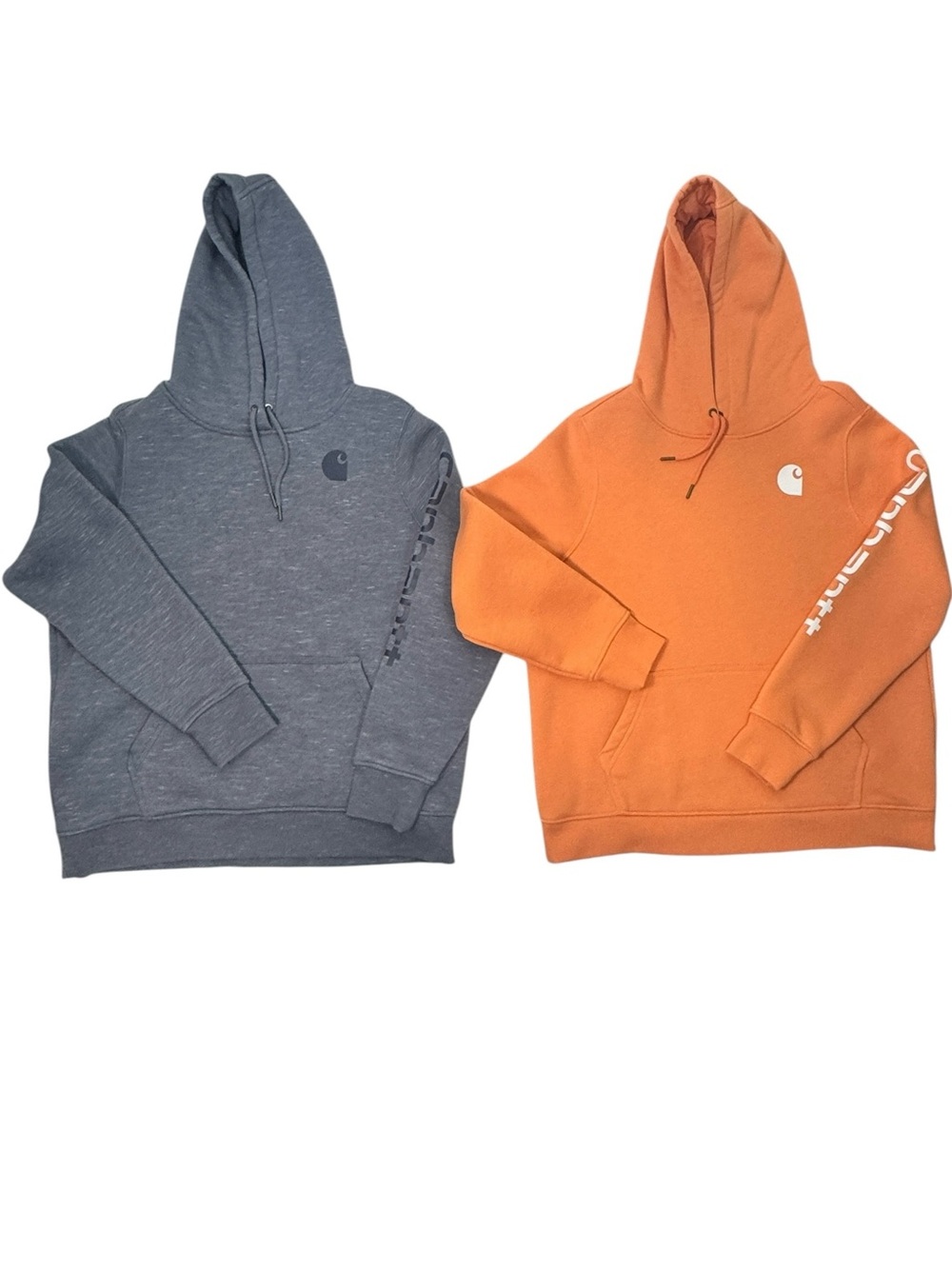 Lot of 2 Carhartt Women's Clarksburg Relaxed Fit Graphic Logo Hoodies XL 16/18